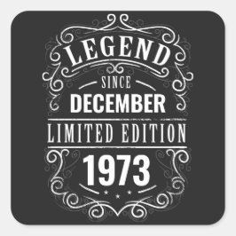 Pegatina Cuadrada Leyenda desde personalizada