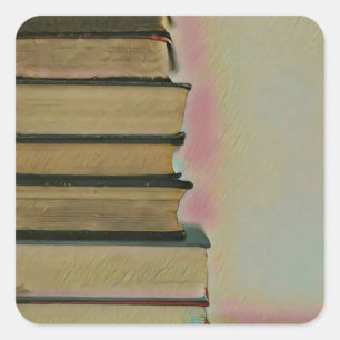Pegatina Cuadrada Leyendo calcomanías de pared