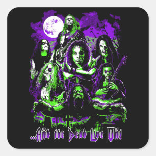 Pegatina Cuadrada Leyes de Metal Sticker – ¡Los Muertos Viven!