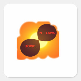 Pegatina Cuadrada Leyes tóxicas