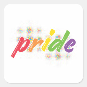 Pegatina Cuadrada LGBTQ - Orgullo - Colores arcoiris