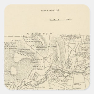 Pegatina Cuadrada Líbano, Grafton Co