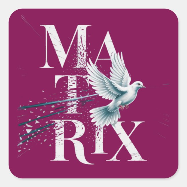 Pegatina Cuadrada Liberación de la matriz (Anverso)