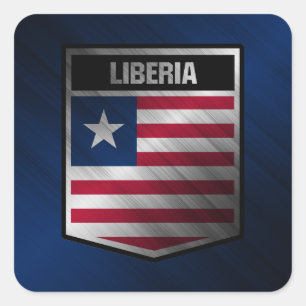 Pegatina Cuadrada Liberia