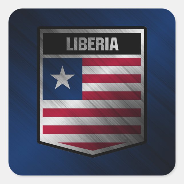 Pegatina Cuadrada Liberia (Anverso)