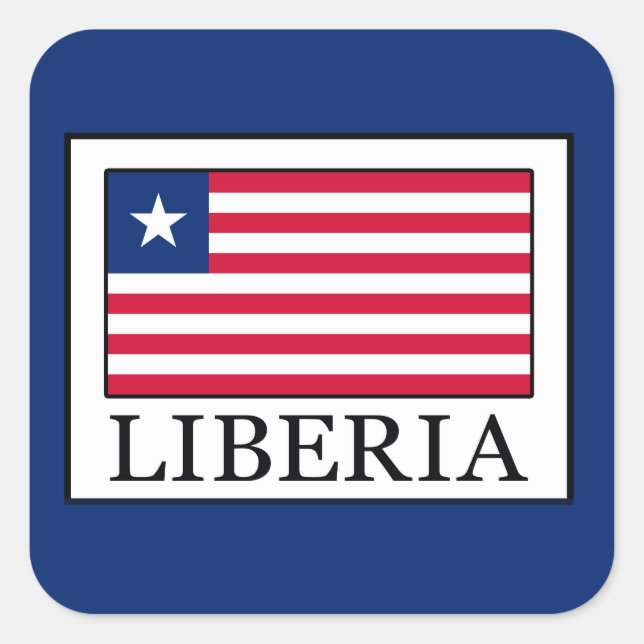 Pegatina Cuadrada Liberia (Anverso)