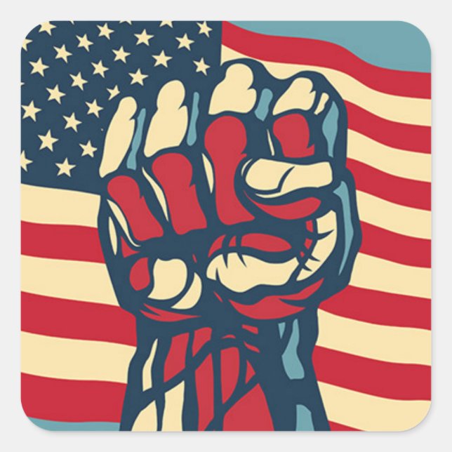 Pegatina Cuadrada Libertad (Anverso)