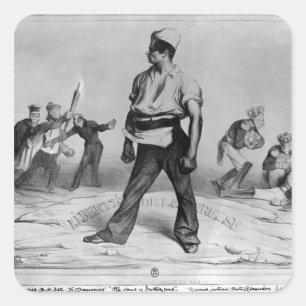 Pegatina Cuadrada Libertad de prensa