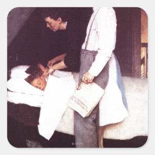 Pegatina Cuadrada Libertad del miedo