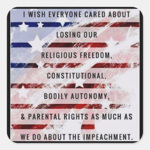 Pegatina Cuadrada Libertad médica