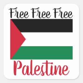 Pegatina Cuadrada Libertad para Palestina