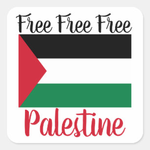 Pegatina Cuadrada Libertad para Palestina