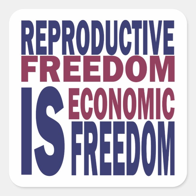 Pegatina Cuadrada Libertad reproductiva (Anverso)