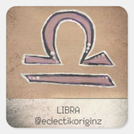 Pegatina Cuadrada Libra