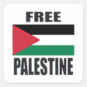 Pegatina Cuadrada Libre Palestina