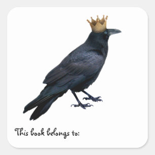 Pegatina Cuadrada Libro de Raven King