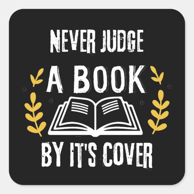 Pegatina Cuadrada Libros divertidos para todas las edades (Anverso)