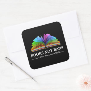 Pegatina Cuadrada Libros No Prohibiciones, LGBTQ+  