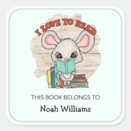 Pegatina Cuadrada Libros para niños Marcadores personalizados del ra