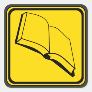Pegatina Cuadrada ¡Libros Por Delante!