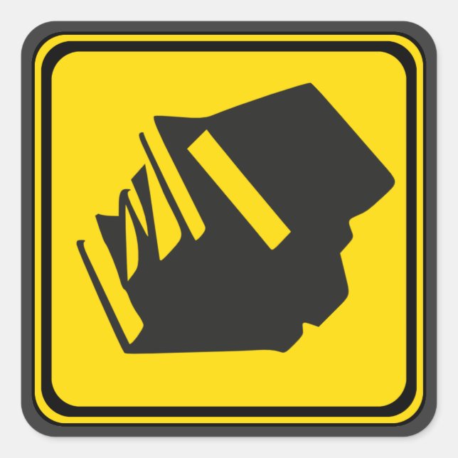 Pegatina Cuadrada ¡Libros Por Delante! (Anverso)