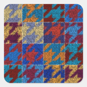 Pegatina Cuadrada Lienzo de trabajo en mosaico: patrón de imitación
