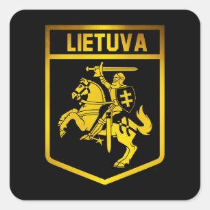 Pegatina Cuadrada Lietuva Emblem