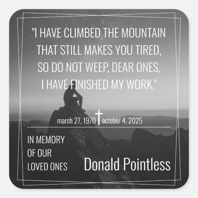 Pegatina Cuadrada Lifeworks (Anverso)