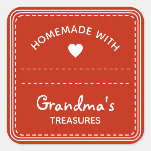 Pegatina Cuadrada Ligeras de la tapa de la barra roja en blanco Text