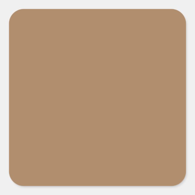 Pegatina Cuadrada  Light Brown #A57C55, Grey Olive (Anverso)