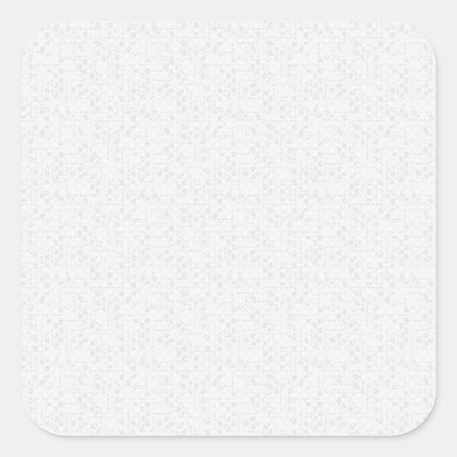 Pegatina Cuadrada Light Gray Geometric Floral Pattern (Anverso)