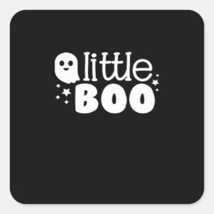 Pegatina Cuadrada Lil Boo Halloween estilo vintage
