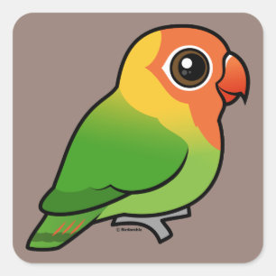 Pegatina Cuadrada Lilian's Lovebird
