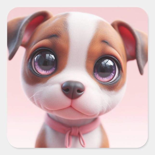 Pegatina Cuadrada "Lily" (Anverso)