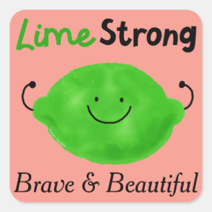 Pegatina Cuadrada Lime Pun Positivo - Lime Strong