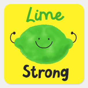 Pegatina Cuadrada Lime Pun Positivo - Lime Strong