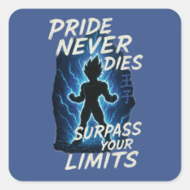 Pegatina Cuadrada Limit Break Warrior Pride Anime