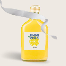 Pegatina Cuadrada Limoncello Kraft Crema Moderno Casero Licor