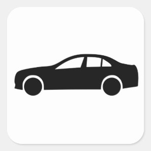 Pegatina Cuadrada Limousine Silhouette