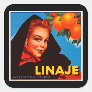 Pegatina Cuadrada Linaje Citrus
