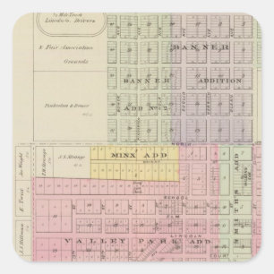 Pegatina Cuadrada Lincoln Center, Beverly, Nescatunca, Kansas
