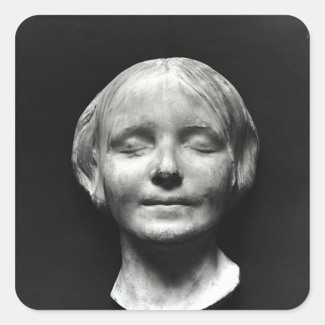 Pegatina Cuadrada L'Inconnue de la Seine' (Anverso)