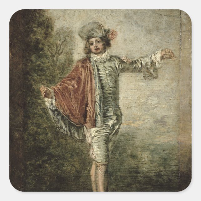 Pegatina Cuadrada L'Indiferente, 1716 (Anverso)