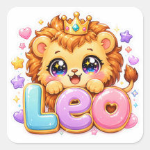 Lindo Kawaii León León Nombre Pastel Rosa Corona B