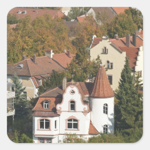 Pegatina Cuadrada Línea aérea de Bamberg, Alemania