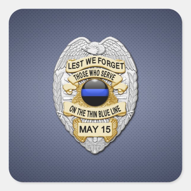 Pegatina Cuadrada Línea Azul delgada (Anverso)