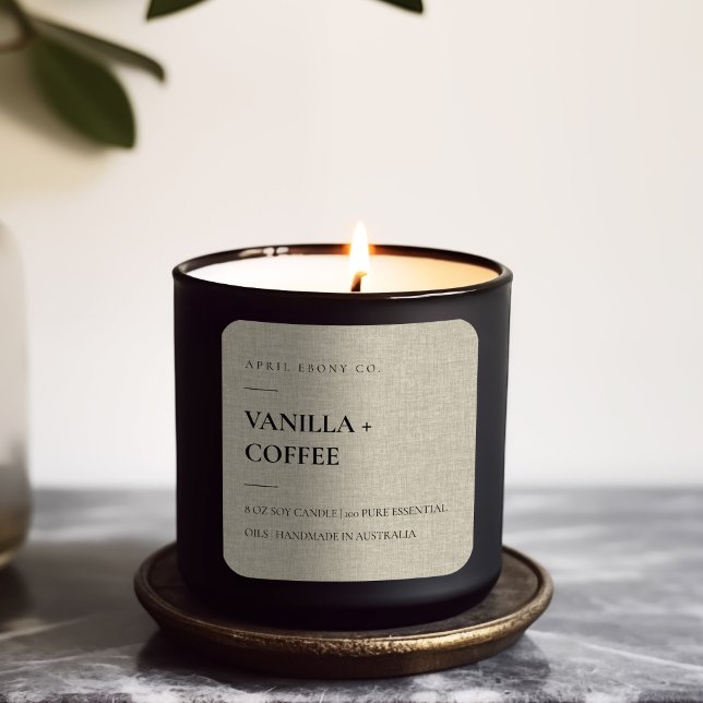 PEGATINA CUADRADA LÍNEA BEIGE RÚSTICA MÍNIMA Y SENCILLA (Subido por el creador)