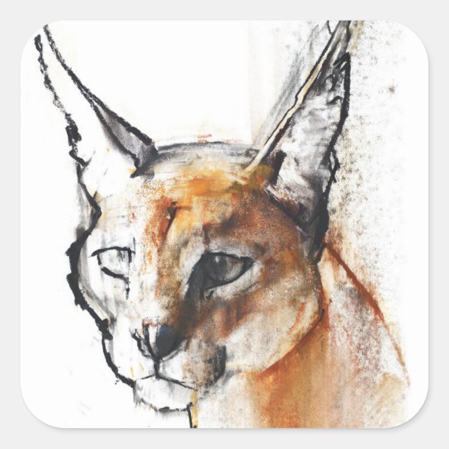 Pegatina Cuadrada Línea de costa (Anverso)