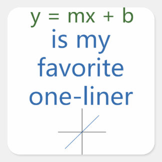 Pegatina Cuadrada línea de línea favorita