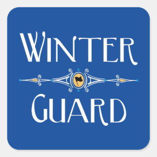 Pegatina Cuadrada Línea decorativa de Winter Guard